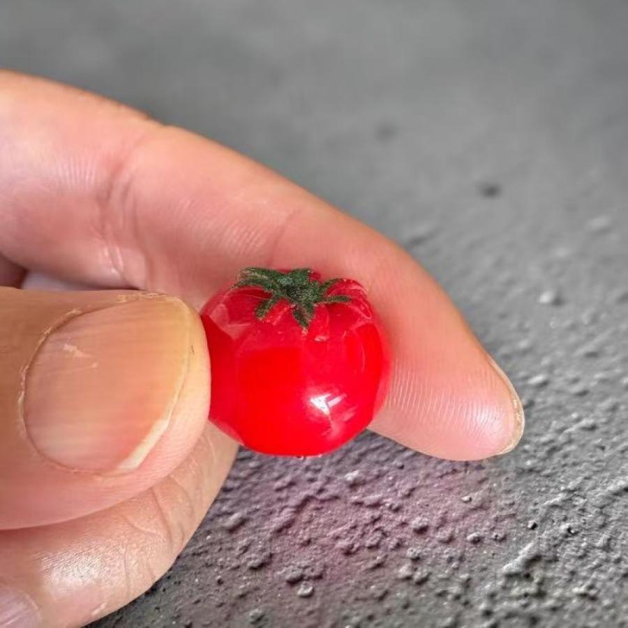 【1点販売】ミニチュア トマト 1点販売 約16mm ドールハウス ミニチュアフード 野菜 食品サンプル風 リアル 撮影小物 |  | 04