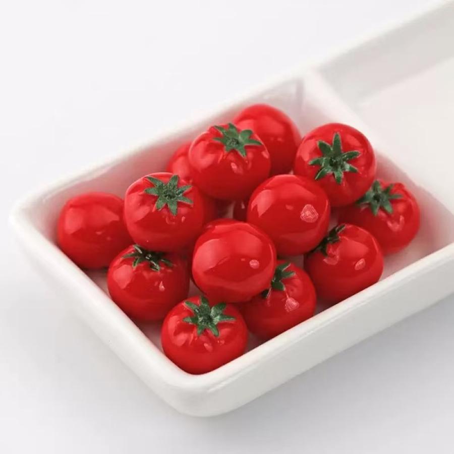 【1点販売】ミニチュア トマト 1点販売 約16mm ドールハウス ミニチュアフード 野菜 食品サンプル風 リアル 撮影小物 |  | 06