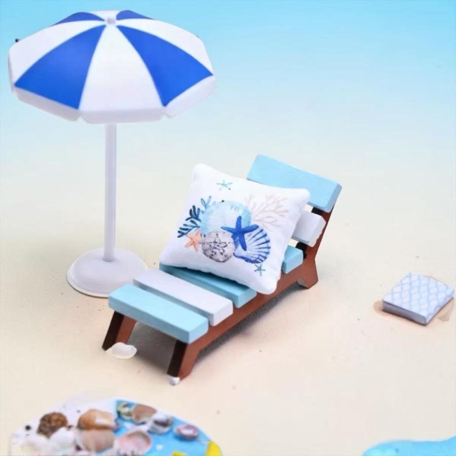 【1点のみ販売】【5柄から選択可能】ミニチュアクッション 1点 5柄から選択 約4cm ドールハウス 人形用 ミニ枕 マリン ビーチ 小物 |  | 09