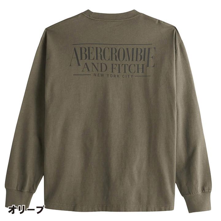 アバクロンビー＆フィッチ メンズ オーバーサイズ ロングスリーブ ヘビーウェイト プリントロゴグラフィック 長袖Tシャツ Abercrombie&Fitch｜unechambre｜08