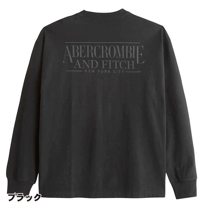 アバクロンビー＆フィッチ メンズ オーバーサイズ ロングスリーブ ヘビーウェイト プリントロゴグラフィック 長袖Tシャツ Abercrombie&Fitch｜unechambre｜04