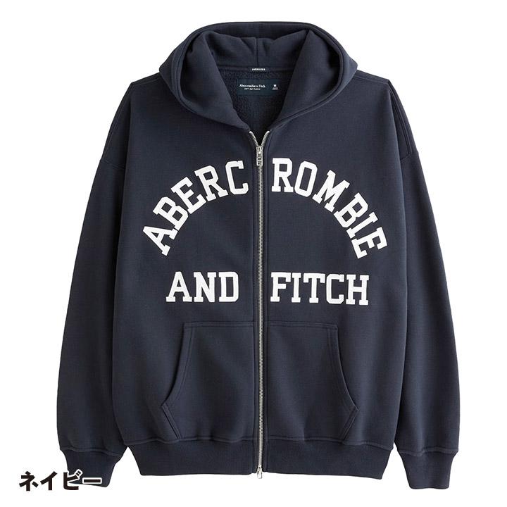 アバクロンビー＆フィッチ メンズ バーシティーロゴ ジップアップパーカー フーディー ダブルジップ オーバーサイズ Abercrombie&Fitch 裏起毛｜unechambre｜06