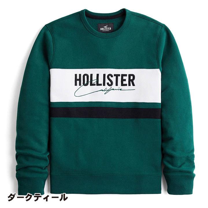 ホリスター メンズ 刺繍ロゴグラフィック クルーネックスウェットシャツ トレーナー 裏起毛 Hollister Logo Graphic Sweatshirt 2カラー｜unechambre｜02