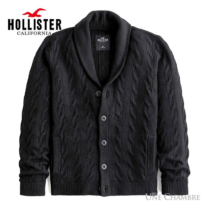 割引購入 Shawl Hollister セーター ケーブルニットショールカーディガン メンズ ホリスター 安心正規品 ニット カーディガン 送料無料 ホリスター Cardigan ブラック Sweater トップス Sharehoperealestate Com