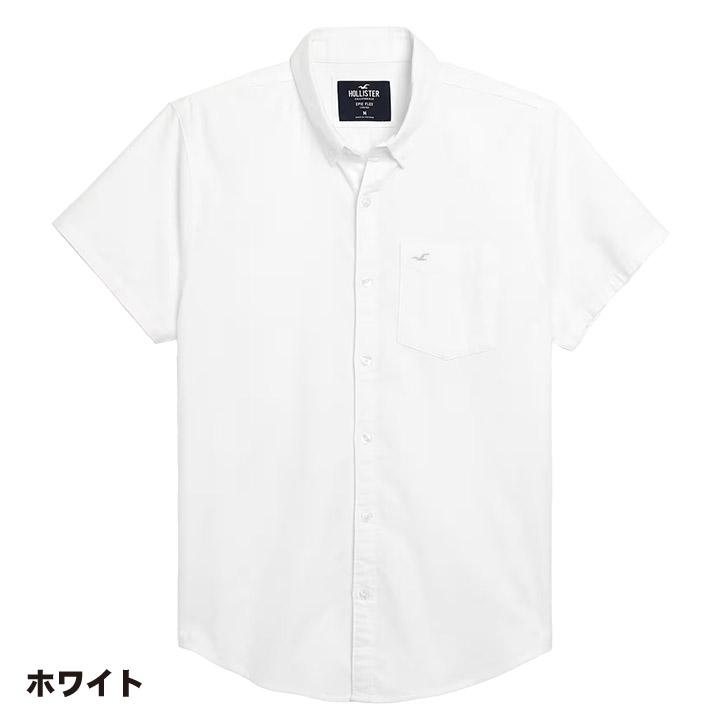 ホリスター メンズ ストレッチ ロゴアイコン半袖ボタンダウンシャツ Hollister Stretch Shirt ワンポイントロゴ 2カラー｜unechambre｜06