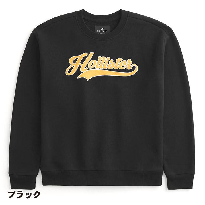 ホリスター メンズ 刺繍ロゴグラフィック クルーネックスウェットシャツ トレーナー 裏起毛 Hollister Logo Graphic Sweatshirt 4カラー｜unechambre｜02