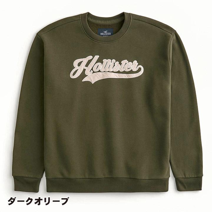 ホリスター メンズ 刺繍ロゴグラフィック クルーネックスウェットシャツ トレーナー 裏起毛 Hollister Logo Graphic Sweatshirt 4カラー｜unechambre｜06