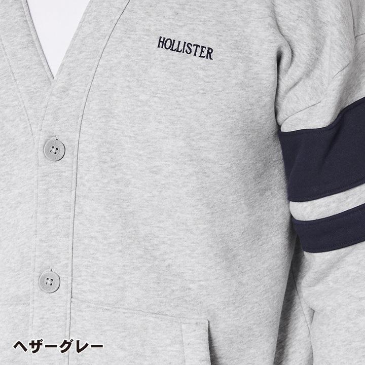 ホリスター メンズ 刺繍ロゴグラフィック スウェットカーディガン トレーナー 裏起毛 リラックスフィット Hollister Logo Graphic Cadigan 2カラー｜unechambre｜09