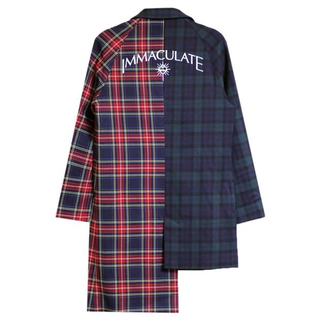 MADEME (メイドミー) IMMACULATE 2-TONE OVERCOAT (NAVY/RED/GREEN 