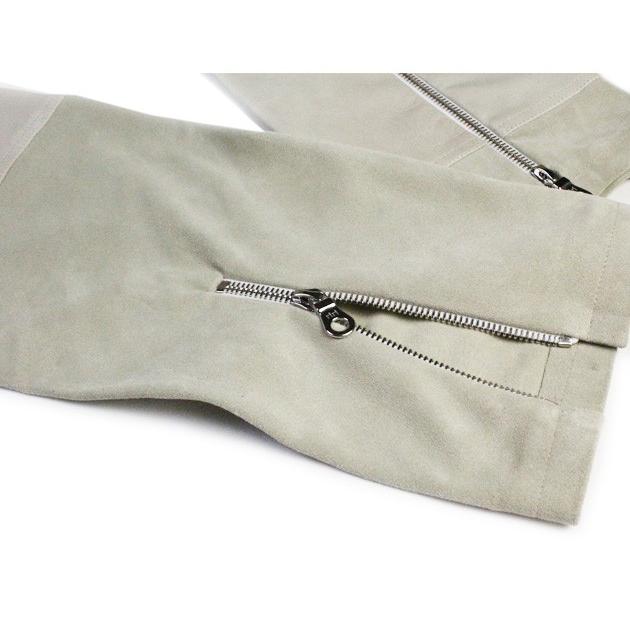 HOMME BOY (オム ボーイ) MOD. 8C CONTRAST LEATHER JEANS (BEIGE) レザー/スウェード/パンツ/チェーン/UNISEX ベージュの画像