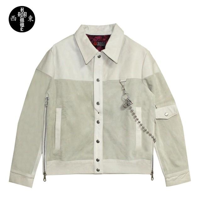 HOMME BOY (オム ボーイ) MOD. 2A CONTRAST TRUCKER JACKET (BEIGE  