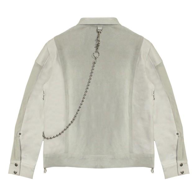 HOMME BOY (オム ボーイ) MOD. 2A CONTRAST TRUCKER JACKET (BEIGE) レザー/スウェード/トラッカー/ジャケット/チェーン/UNISEX ベージュの画像