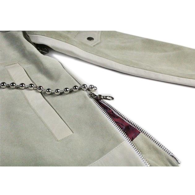 HOMME BOY (オム ボーイ) MOD. 2A CONTRAST TRUCKER JACKET (BEIGE) レザー/スウェード/トラッカー/ジャケット/チェーン/UNISEX ベージュの画像