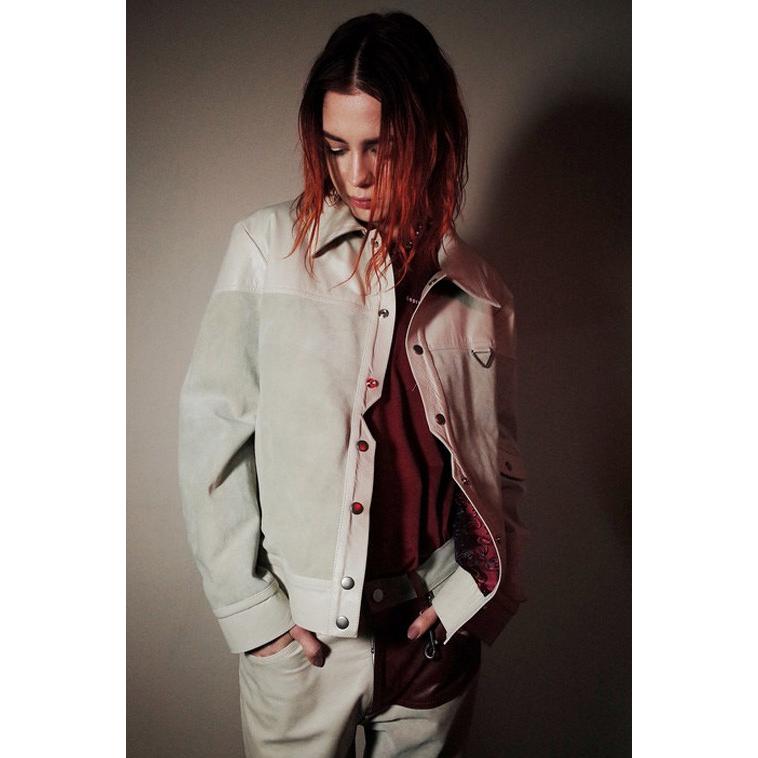 HOMME BOY (オム ボーイ) MOD. 2A CONTRAST TRUCKER JACKET (BEIGE  