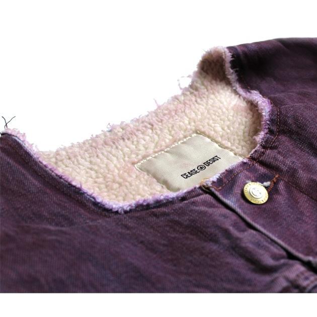 CEASE±DESIST (シーズ アンド デジスト) DENIM SHERPA COAT (JOKER DYE 