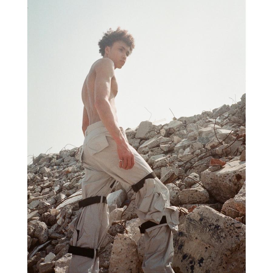 BRYAN JIMENEZ (ブライアン ヒメネス) ADAPTABLE COMBAT BAGS TROUSER (GREY) [カーゴパンツ パラシュートパンツ ボトムス トラウザー ミリタリー] [グレー]_9