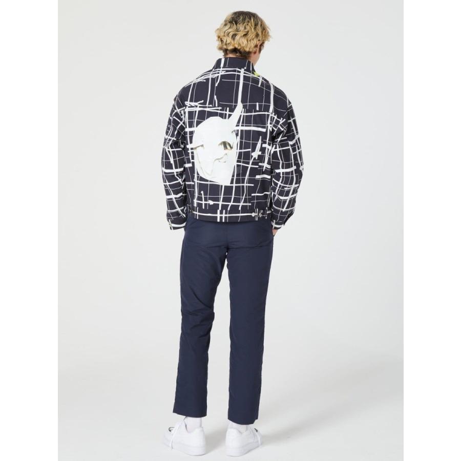 ROCHAMBEAU (ロシャンボー) SHORT JACKET (GRID) [デニムジャケット/グラフィック/オーバーサイズ/UNISEX] [ブラック]の画像
