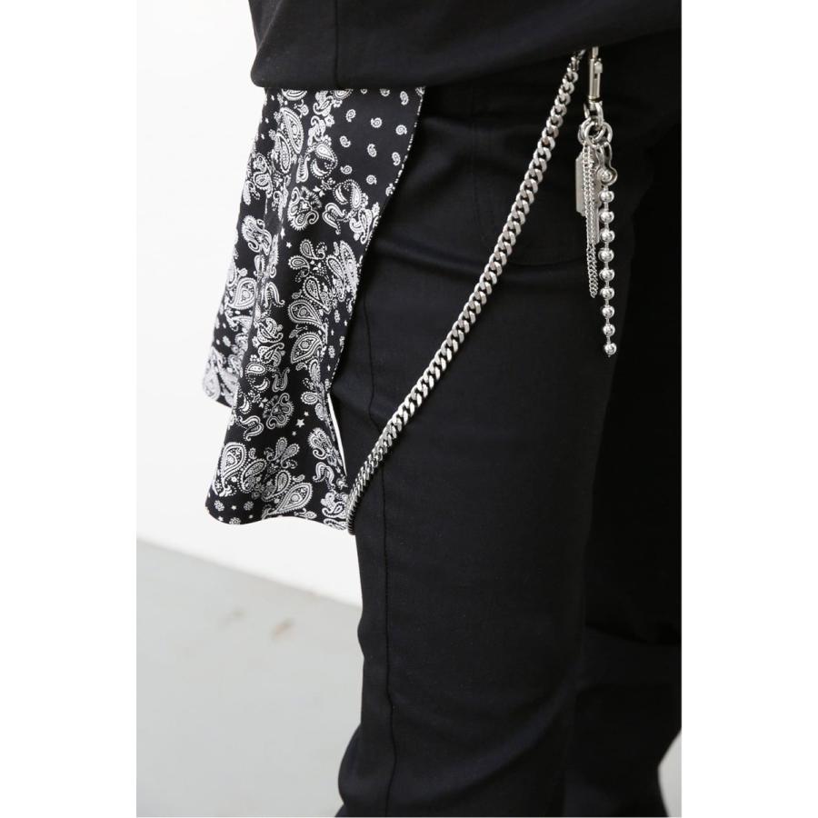 ANOTHERYOUTH (アナザーユース) PAISLEY STRAP PANTS (BLACK 
