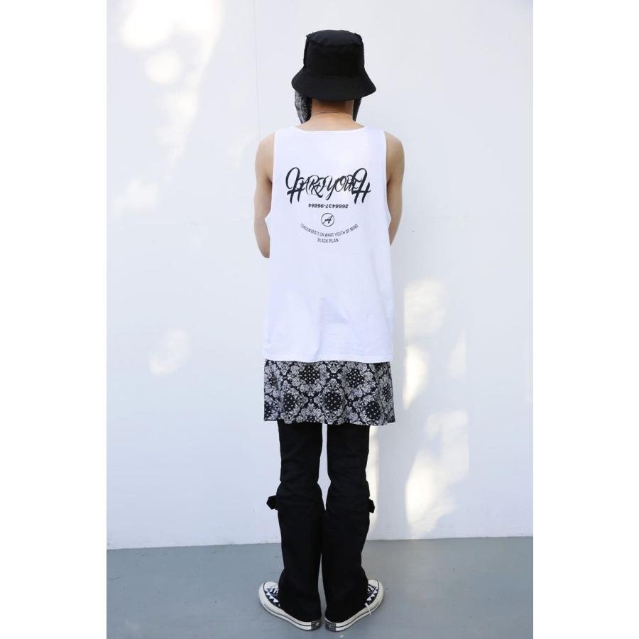 ANOTHERYOUTH (アナザーユース) PAISLEY STRAP PANTS (BLACK 