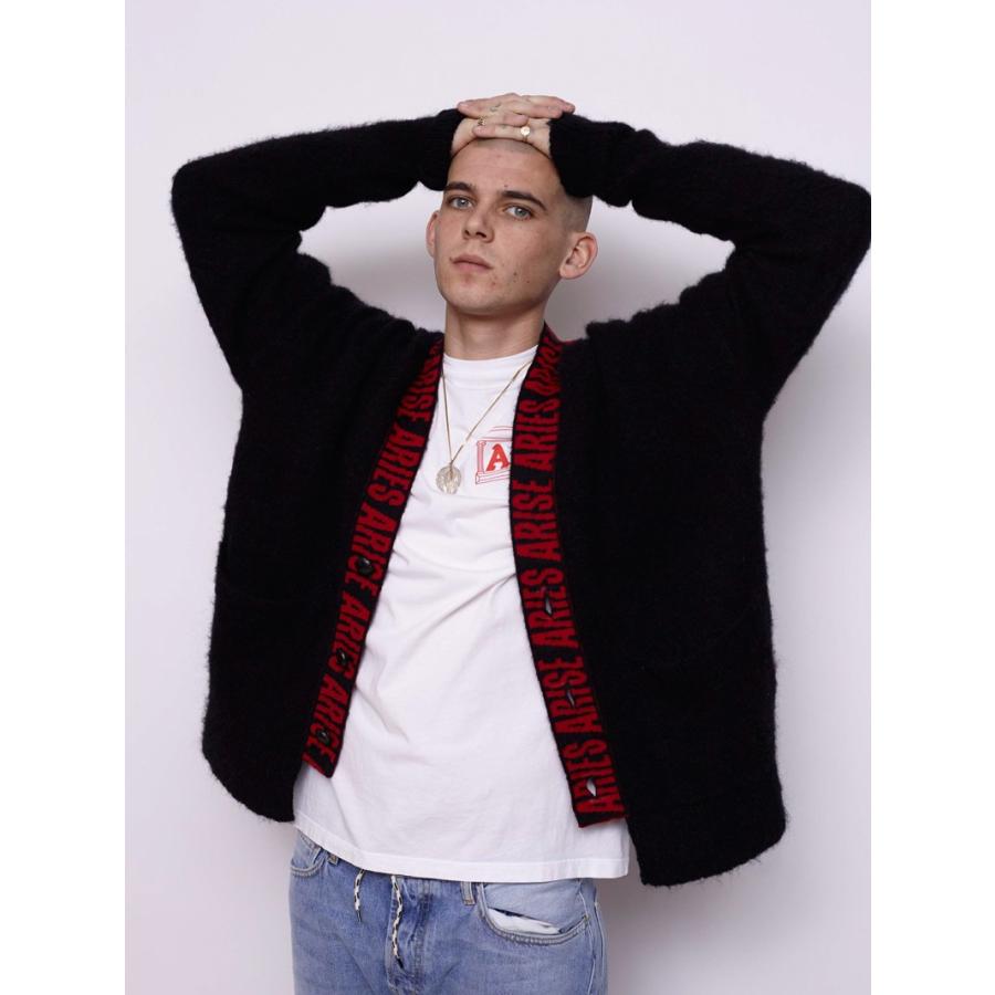ARIES (アリーズ / アリエス) ARIES CARDIGAN (BLACK/RED) [カーディガン/ニット/セーター/トップス/グラフィック/ロゴ/UNISEX] [ブラック/レッド]_4
