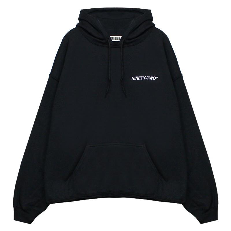 最終値下げ‪⸜‪‪☺︎‬⸝‬‪‪パロディトレーナー NINETY-TWO (ナインティ ツー) COLLEGE DROPOUT HOODIE (BLACK