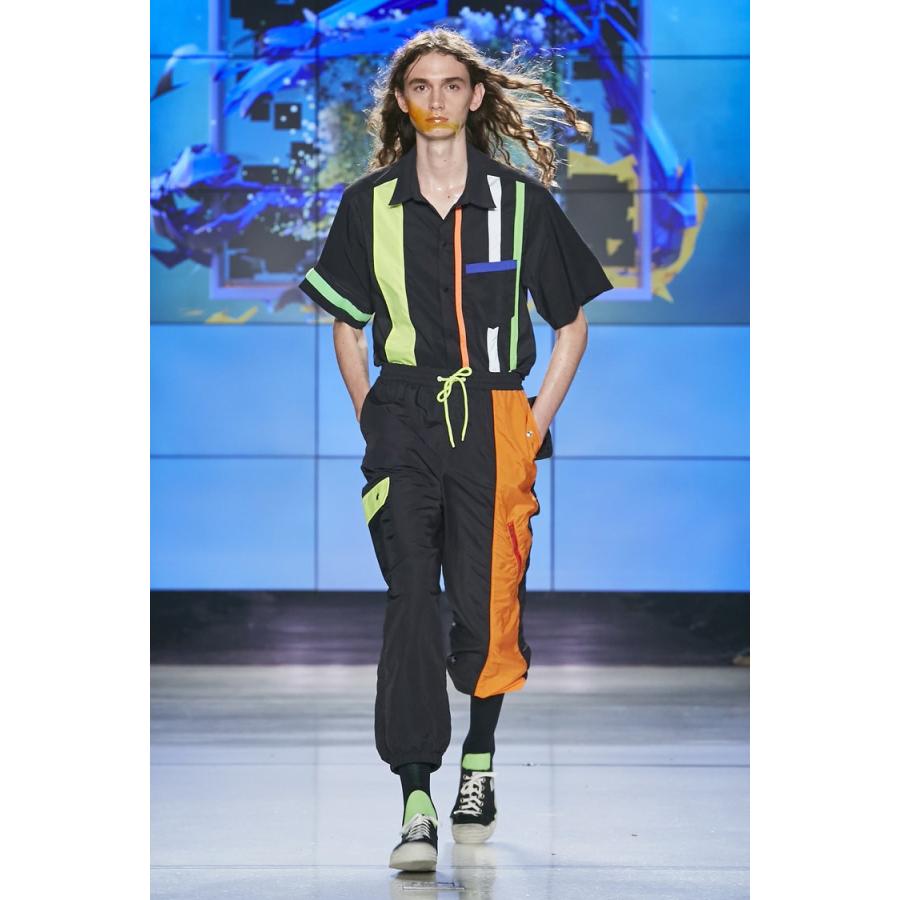 LANDLORD NEW YORK (ランドロード) SPACE COLONY TRACK PANTS (MULTI BLACK) [トラックパンツ/ジョガー/ボトムス/ナイロン/UNISEX] [マルチ ブラック]の画像