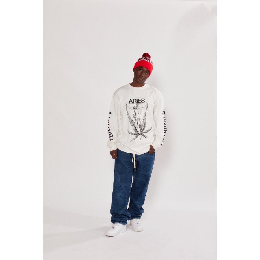 ARIES (アリーズ アリエス) ELASTIC WAISTBAND BATTEN JEANS (MID WASH 