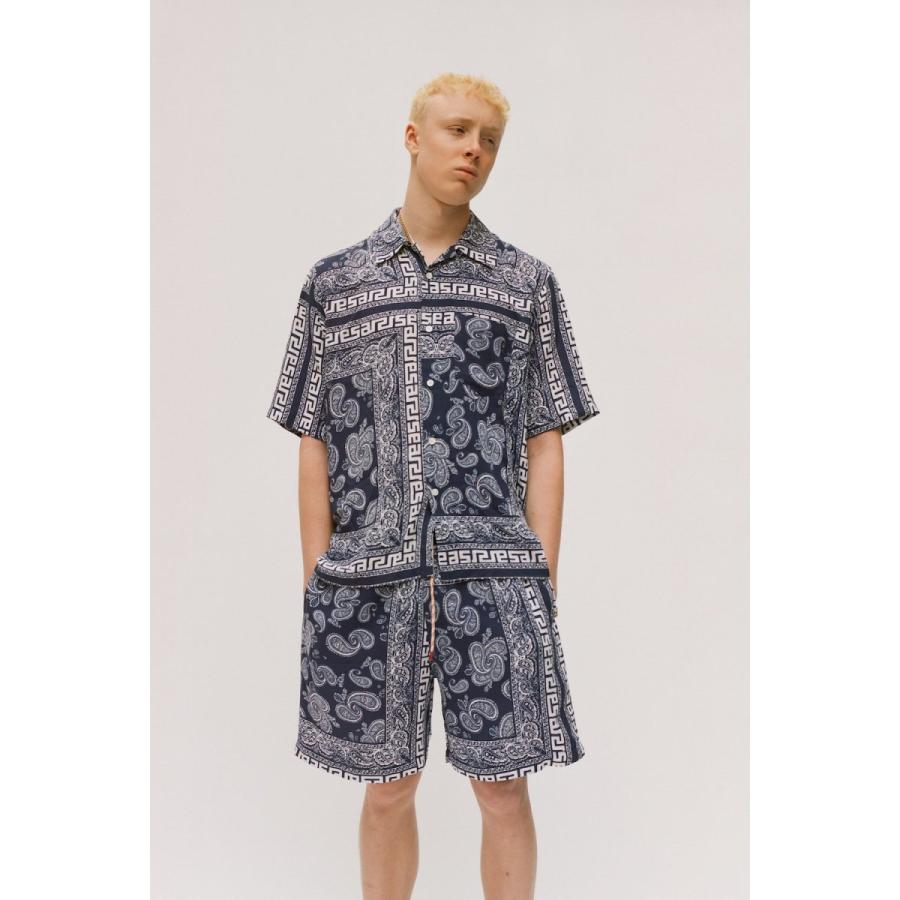 ARIES (アリーズ アリエス) BANDANA PRINT HAWAIIAN SHIRT (NAVY 
