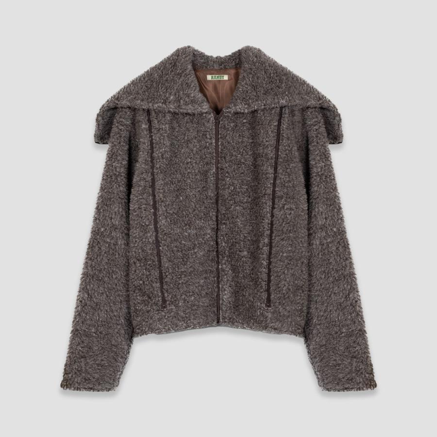 RANDY 24AW RBL-05 ボアトラックジャケット RANDY (ランディ) THICKET (BROWN) [ボアジャケット フリース