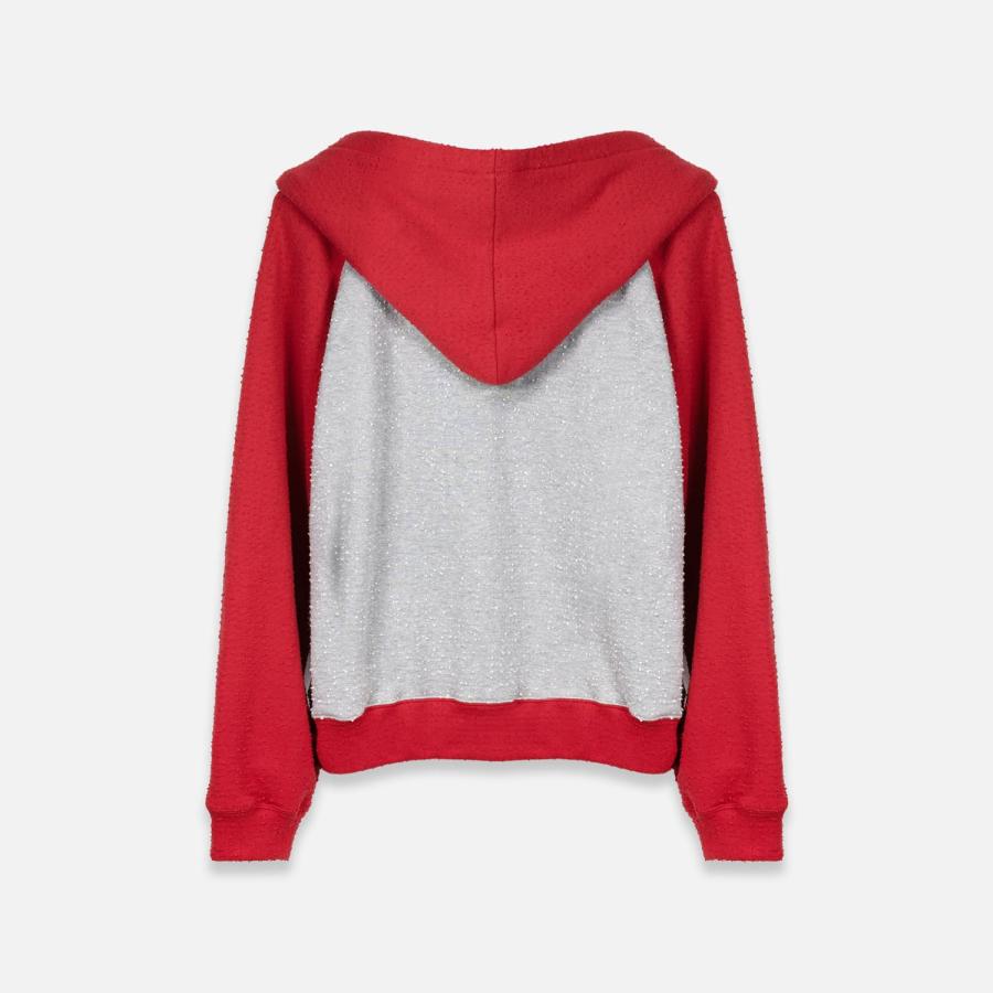 RANDY (ランディ) PART 3 (RED x GREY) [ジップアップパーカー RANDY (ランディ) PART 3 (RED x GREY) [ジップアップパーカー