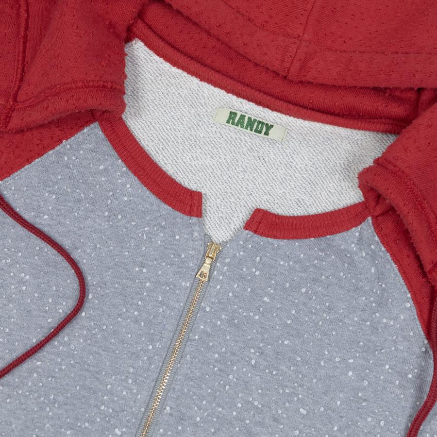 RANDY (ランディ) PART 3 (RED x GREY) [ジップアップパーカー RANDY (ランディ) PART 3 (RED x GREY) [ジップアップパーカー
