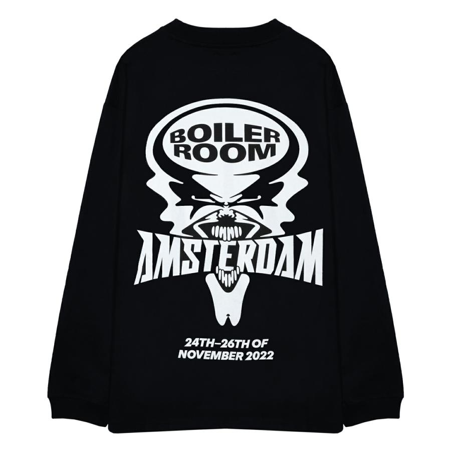 BOILER ROOM (ボイラー ルーム) AMSTERDAM LS T-SHIRT (BLACK