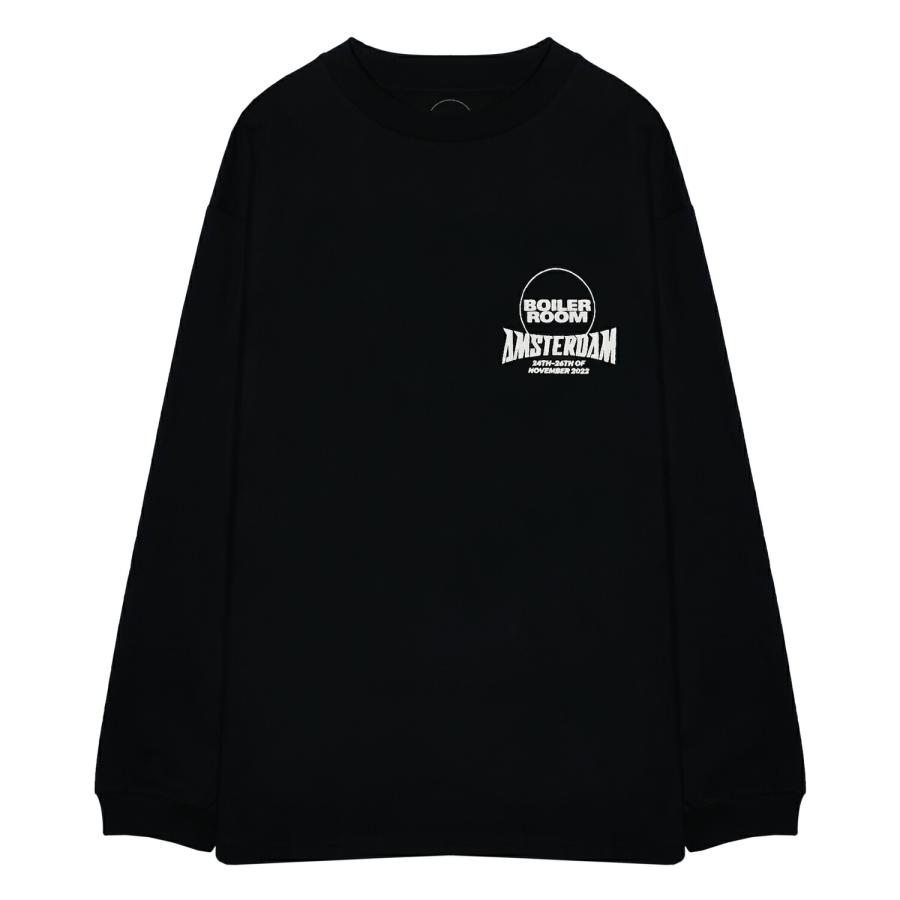 BOILER ROOM (ボイラー ルーム) AMSTERDAM LS T-SHIRT (BLACK