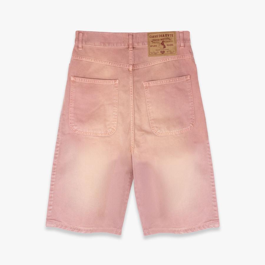 ICE&TECHNO CARNE BOLLENTE | LOVE SHORTS (OFF PINK) デニムショーツ 
