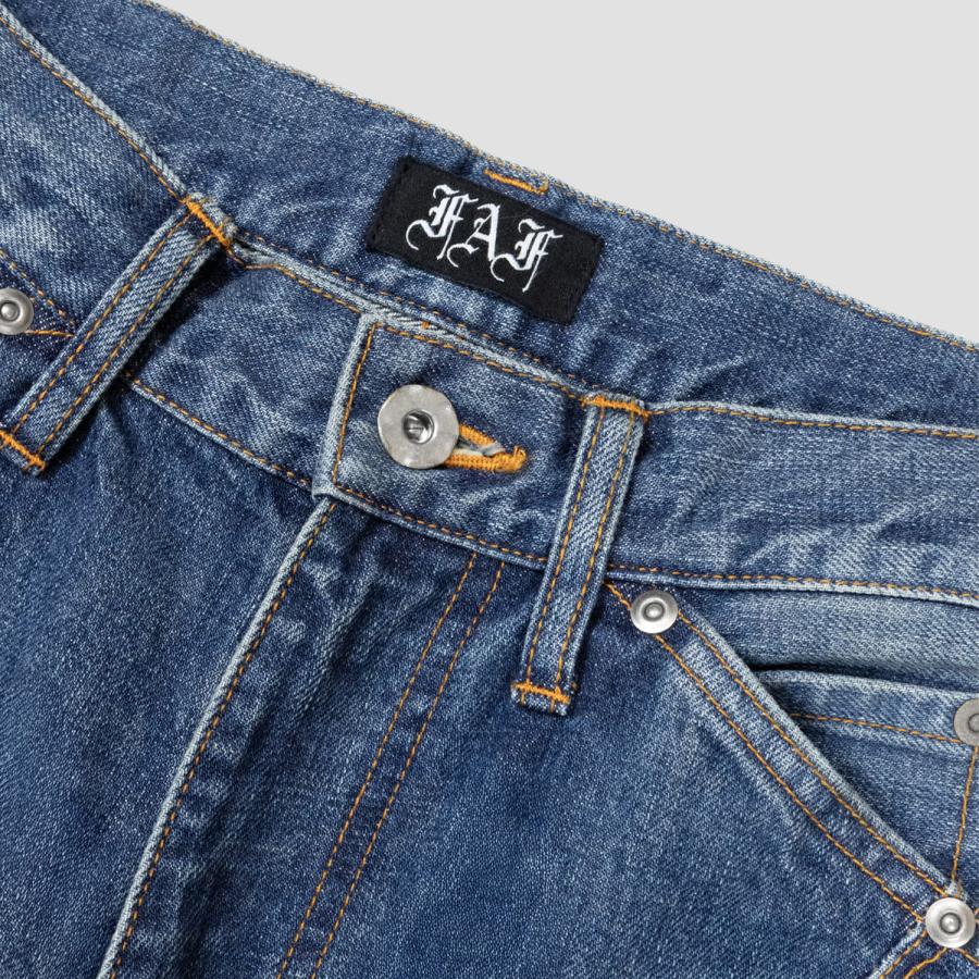 FAKE ASS FLOWERS AS FAF | NEWCOMMUNE AGED BAGGY DENIM SHORTS