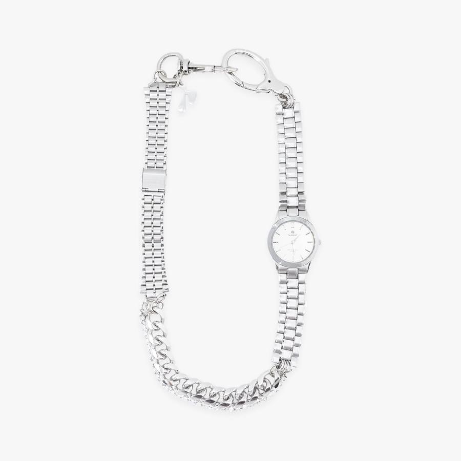 HIDAKA | VINTAGE WATCH LINKS CHAIN (SILVER) 時計 チェーンネックレス パンツチェーン ウォレットチェーン ヴィンテージ アンティーク ウォッチ シルバー | HIDAKA（ファッション）