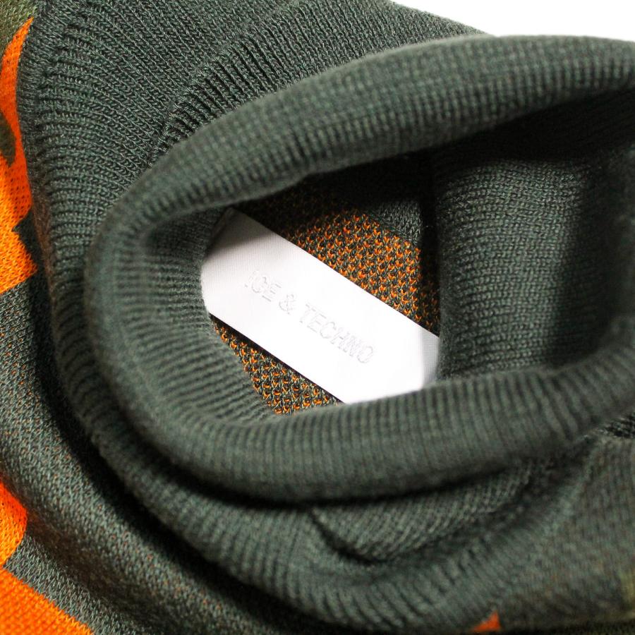 ICE & TECHNO 迷彩タートルネックニット ICE & TECHNO 迷彩タートルネックニット ICE & TECHNO 迷彩