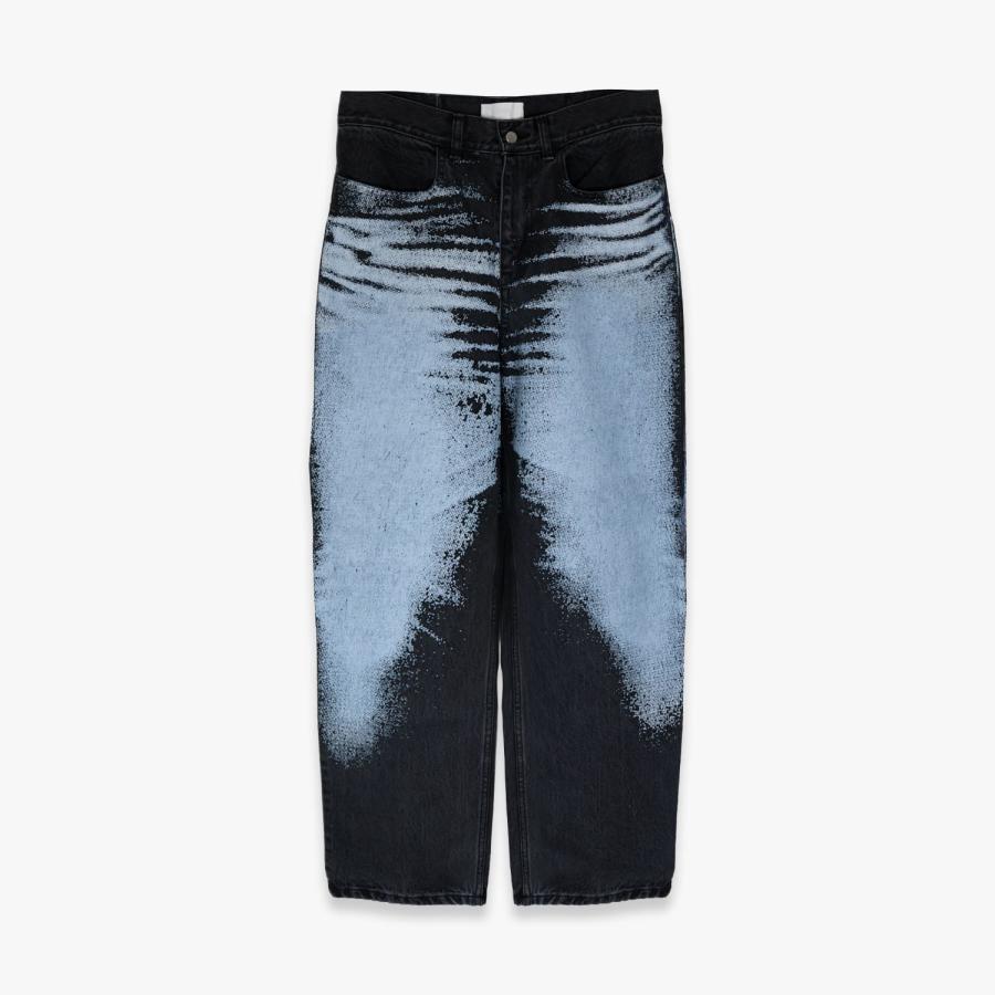 ICE&TECHNO ICE & TECHNO | PRINTED WHISKER DENIM (BLACK) デニム