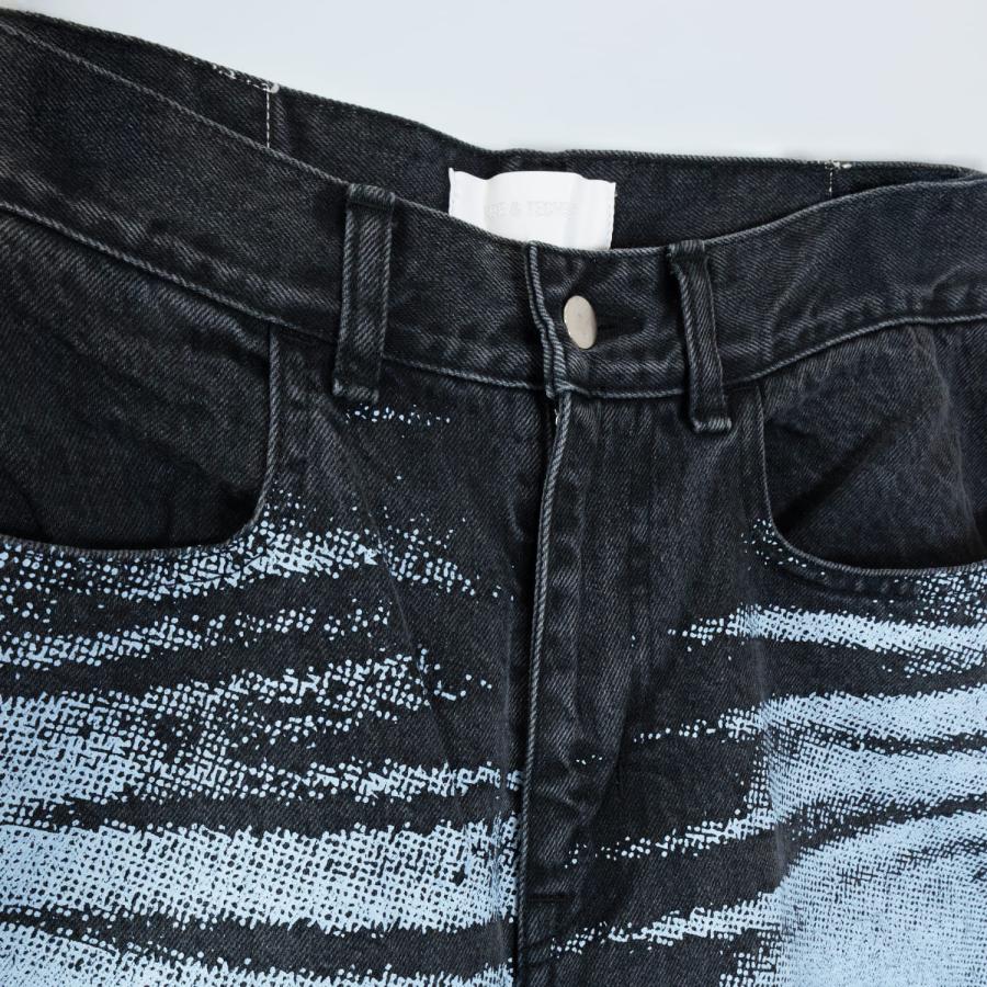 ICE&TECHNO ICE & TECHNO | PRINTED WHISKER DENIM (BLACK) デニム