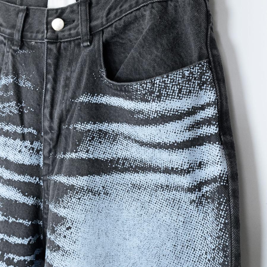 ICE&TECHNO ICE & TECHNO | PRINTED WHISKER DENIM (BLACK) デニム