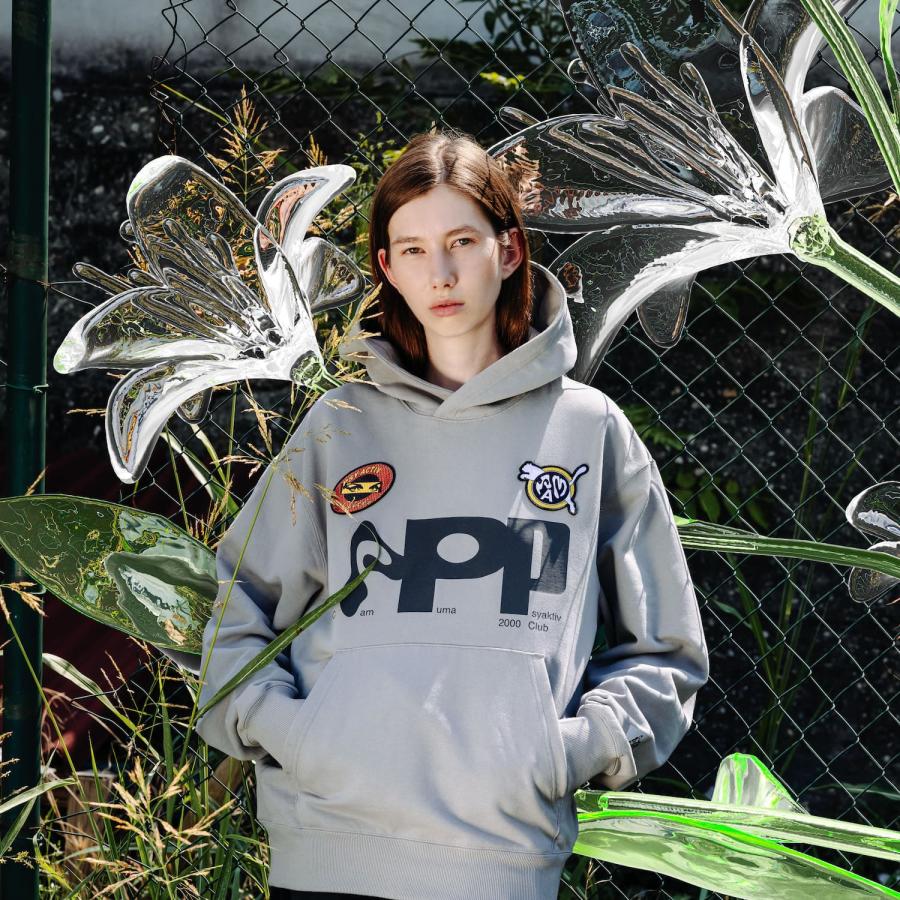P.A.M. PUMA × GRAPHIC HOODIE (CONCRETE GRAY) [PAM プル P.A.M. PUMA × GRAPHIC HOODIE (CONCRETE GRAY) [PAM プル