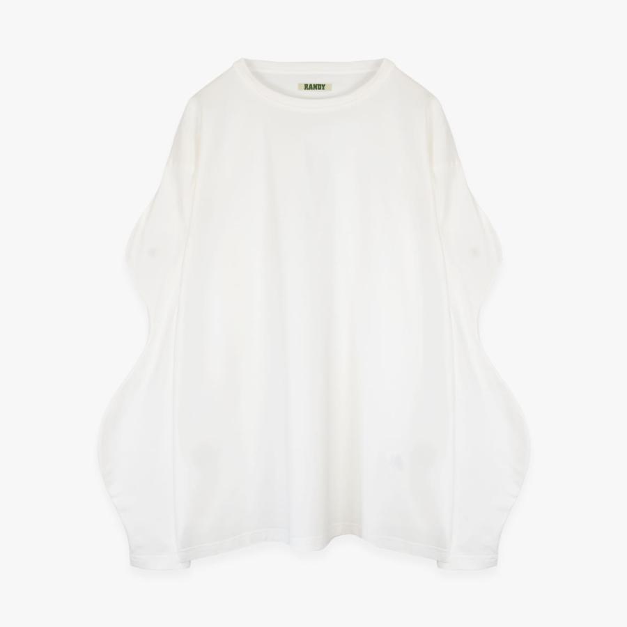 RANDY | MUSCLE BODY (WHITE) 長袖 ロングスリーブ カットソー 変形 