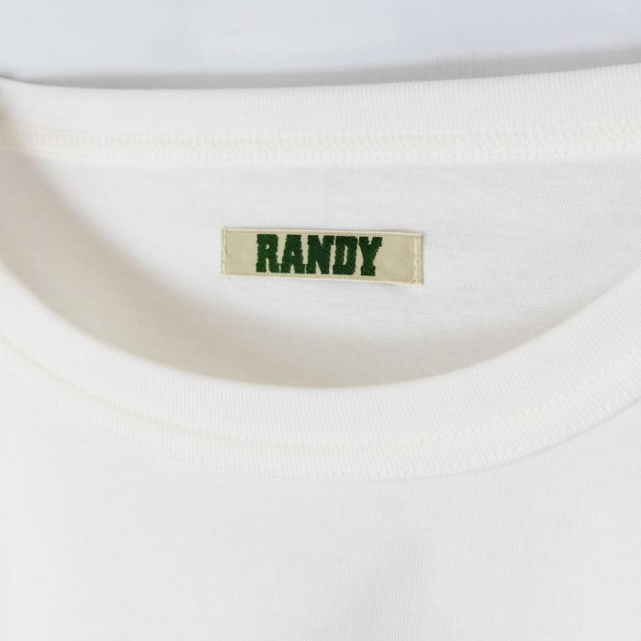 RANDY | MUSCLE BODY (WHITE) 長袖 ロングスリーブ カットソー 変形 