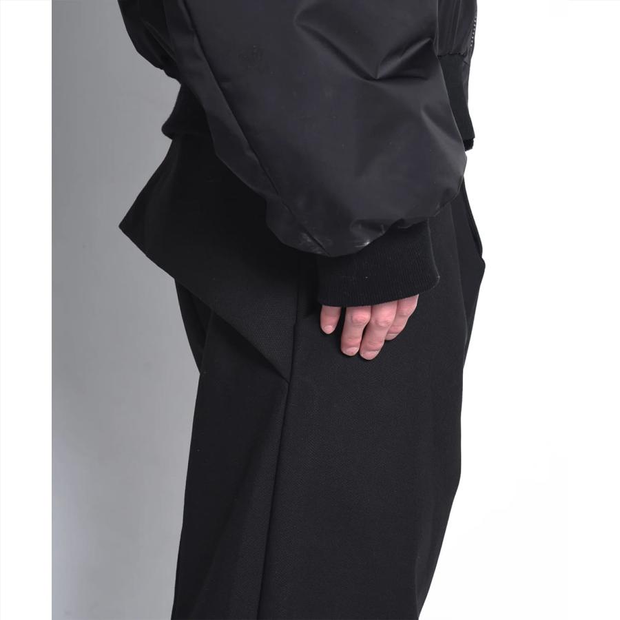 ryaw | MANTIS LEG PANTS (BLACK) スラックス レイヤードパンツ フレア 