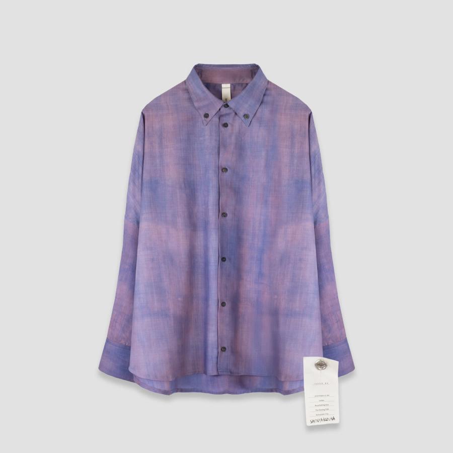 シンヤコヅカ【M】美品 GIANT SHIRT オーバーサイズ シャツ ブルー SHINYAKOZUKA（シンヤコヅカ） | GIANT SHIRT (BLUE-ISH) ボタンダウン
