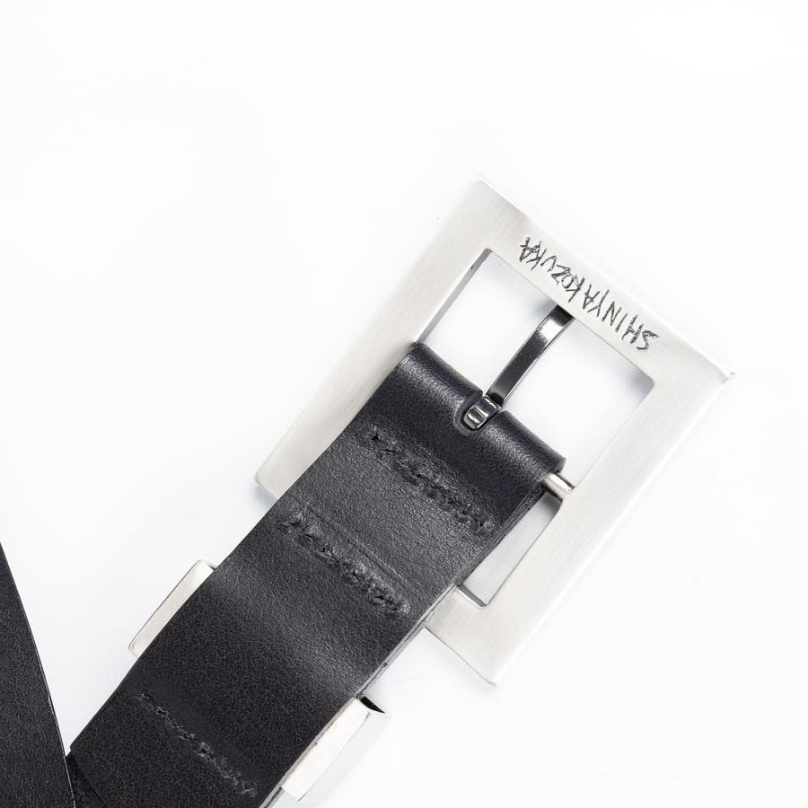 SHINYAKOZUKA（シンヤコヅカ） | METALLIC SCENERY BELT (BLACK) 革