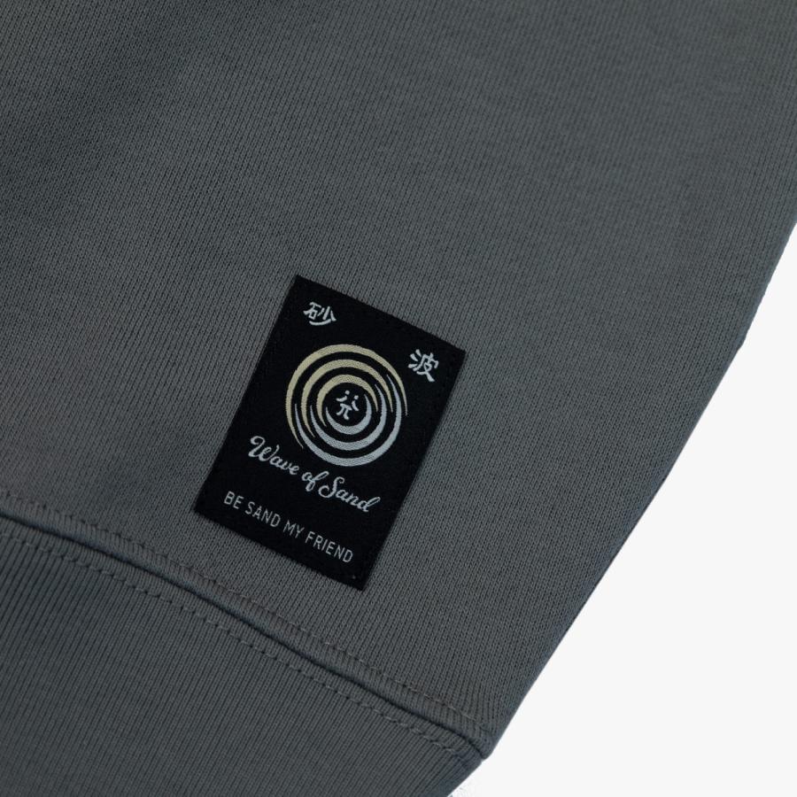 Wave of Sand（ウェーブオブサンド） | CL PRINT CREW NECK SWEAT TOP グラフィックプリント ダークグレー スウェットシャツ