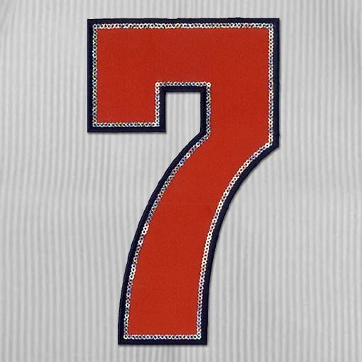 広島カープ 刺繍ワッペン スパンコール 背番号 7 赤 (S-0005) カープ