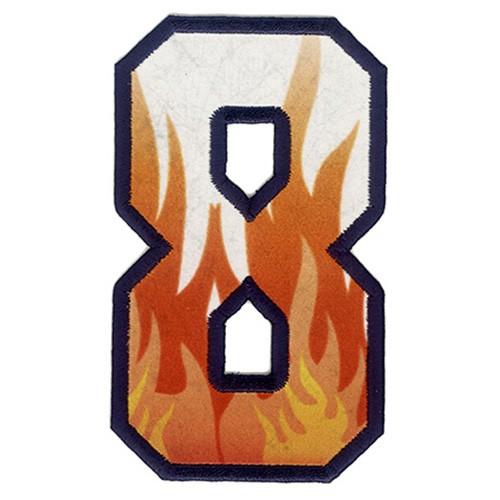 広島カープ 昇華プリント刺繍ワッペン 炎の背番号 8 (SP-0002) カープ