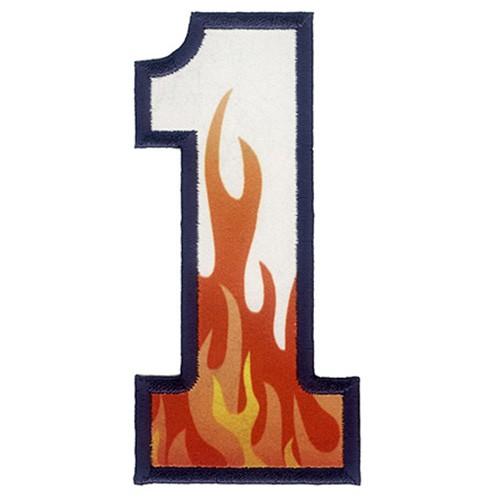 広島カープ 昇華プリント刺繍ワッペン 炎の背番号 1 (SP-0009) カープ